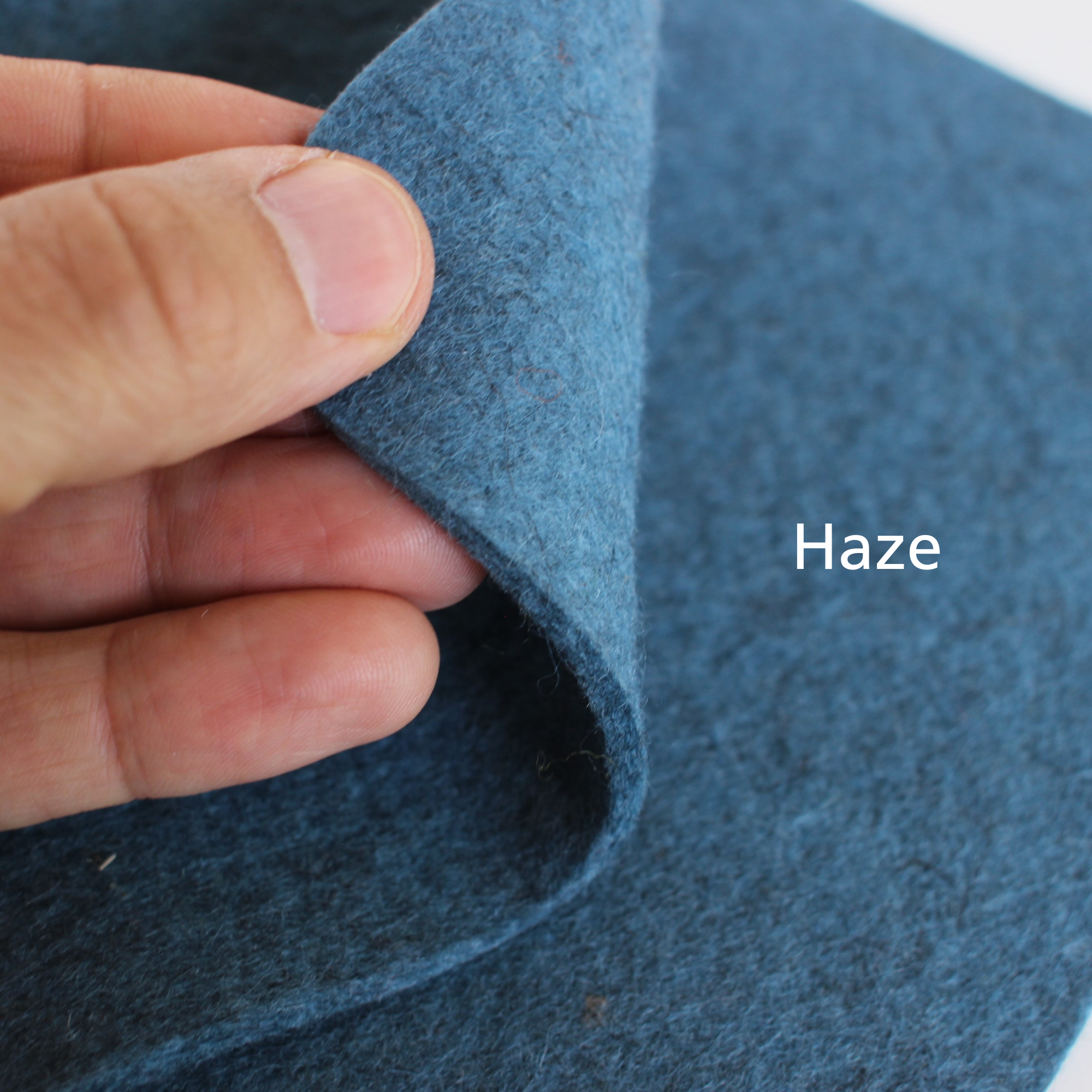 blue gray felt desk mat