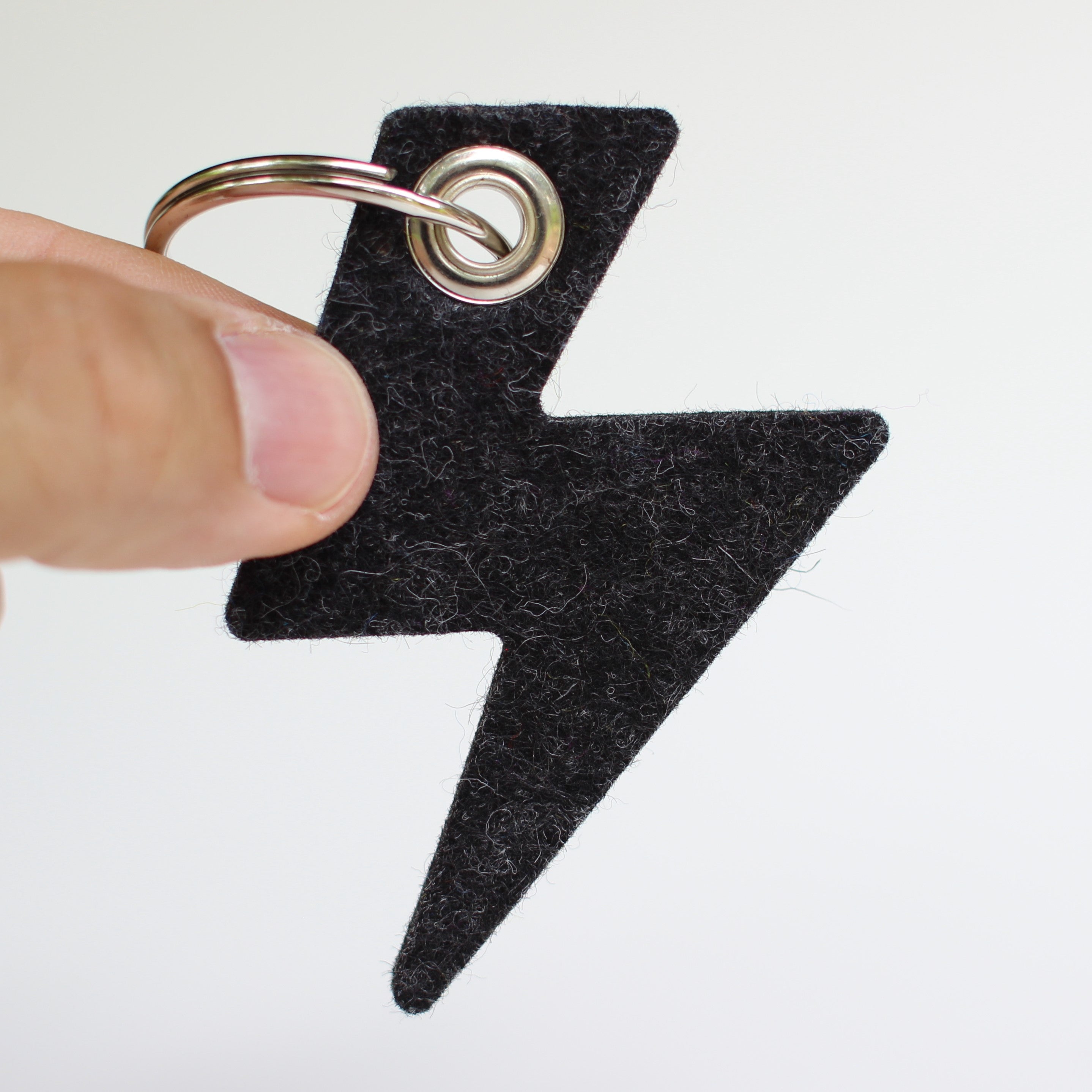 Lightning Bolt Felt Key Fob