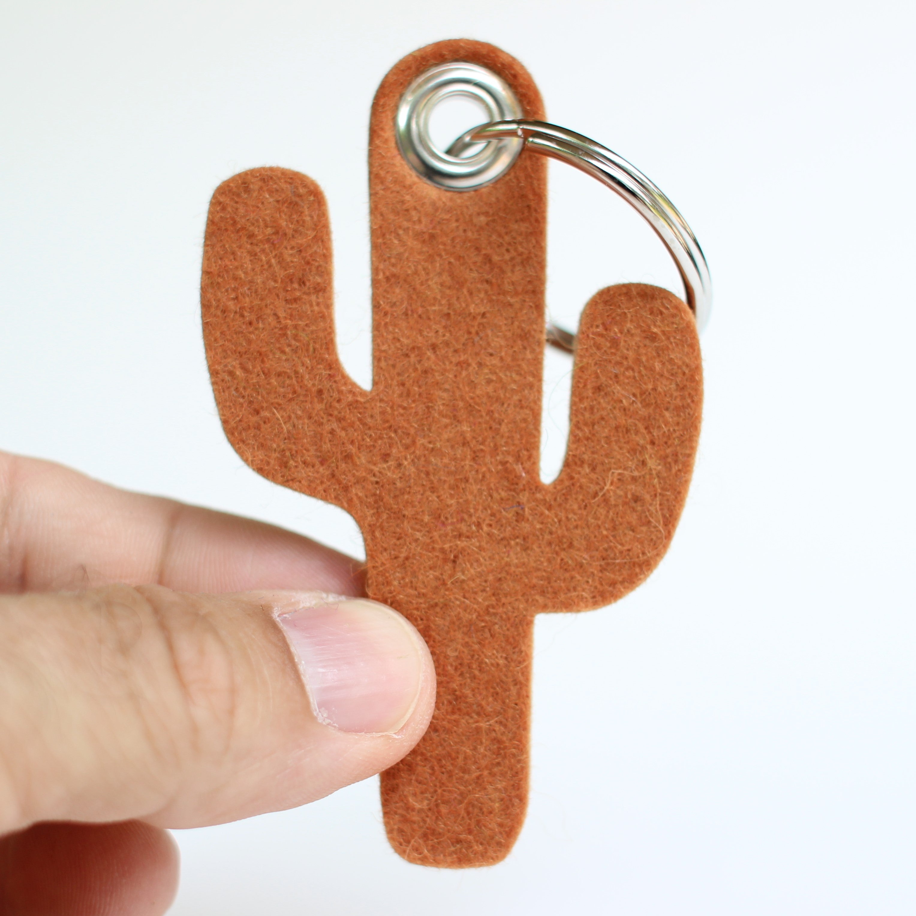 Cactus Felt Key Fob