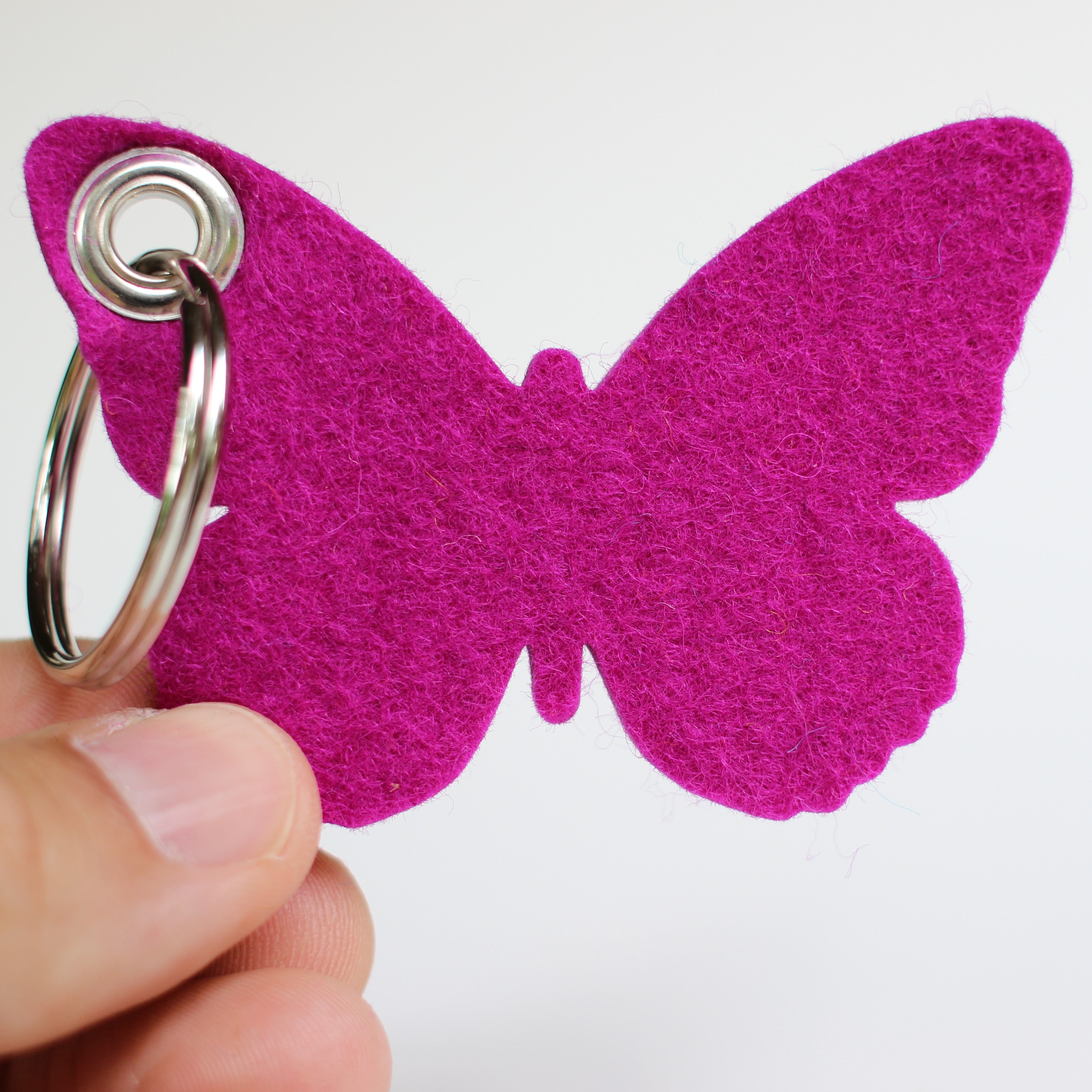 Butterfly Felt Key Fob