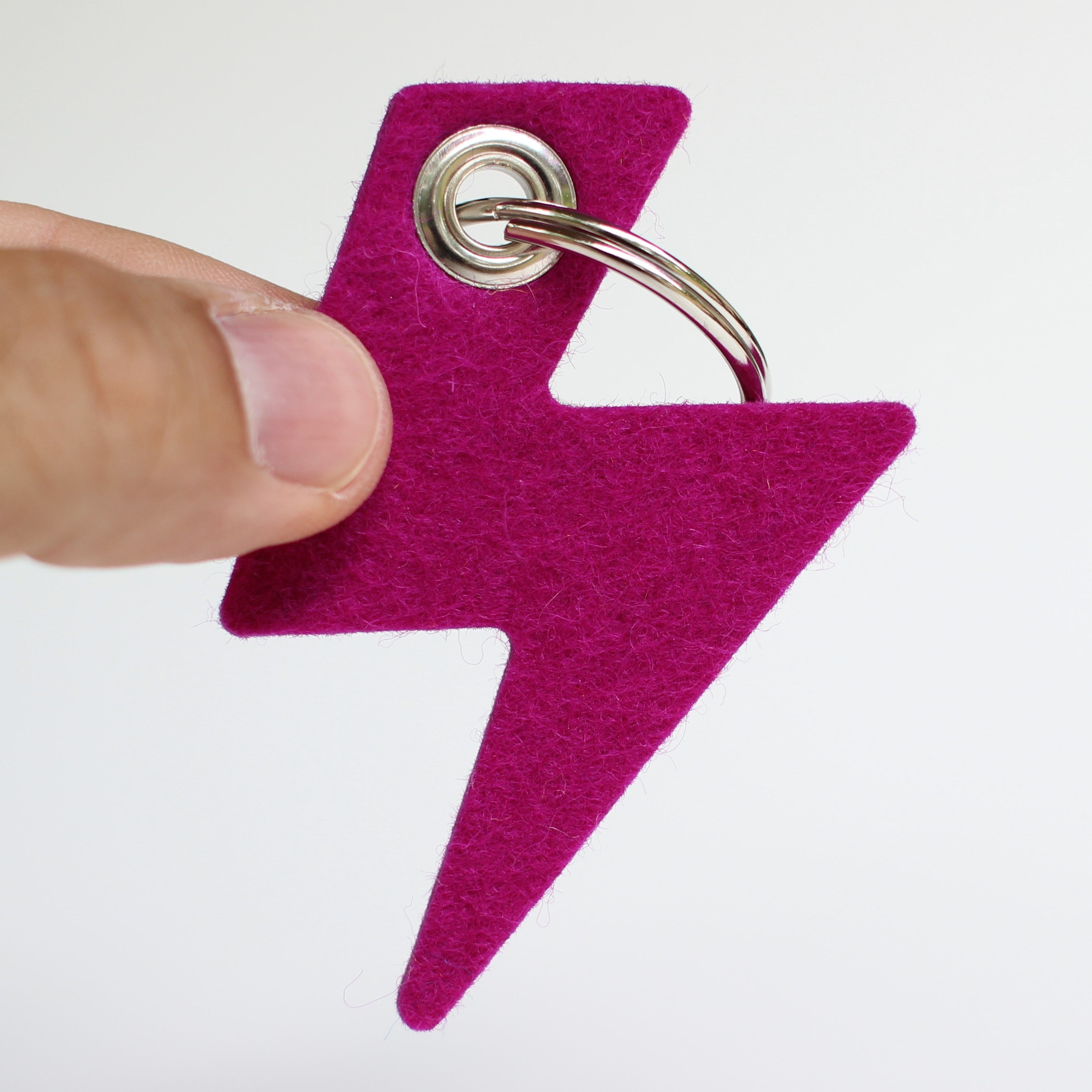 Lightning Bolt Felt Key Fob