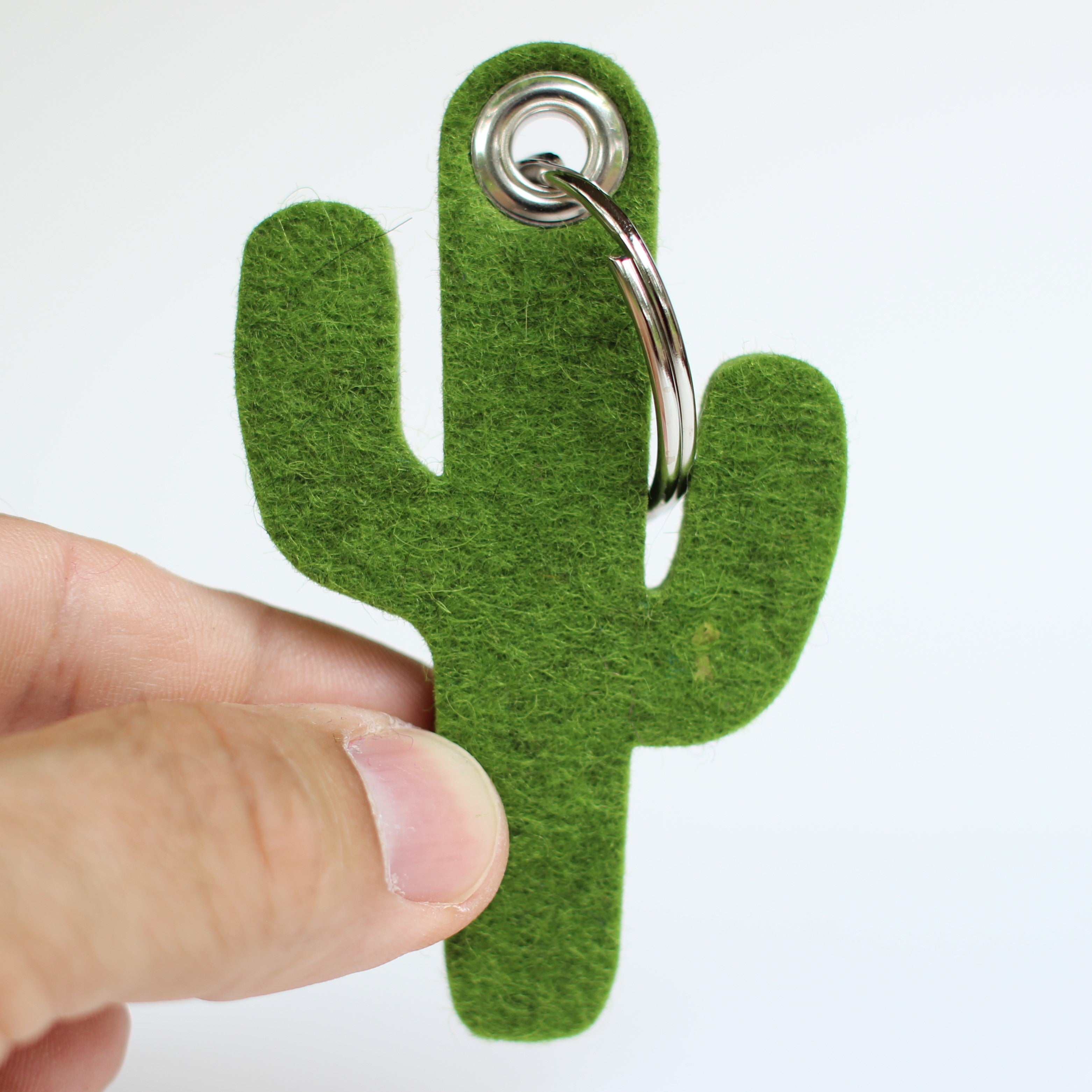 Cactus Felt Key Fob