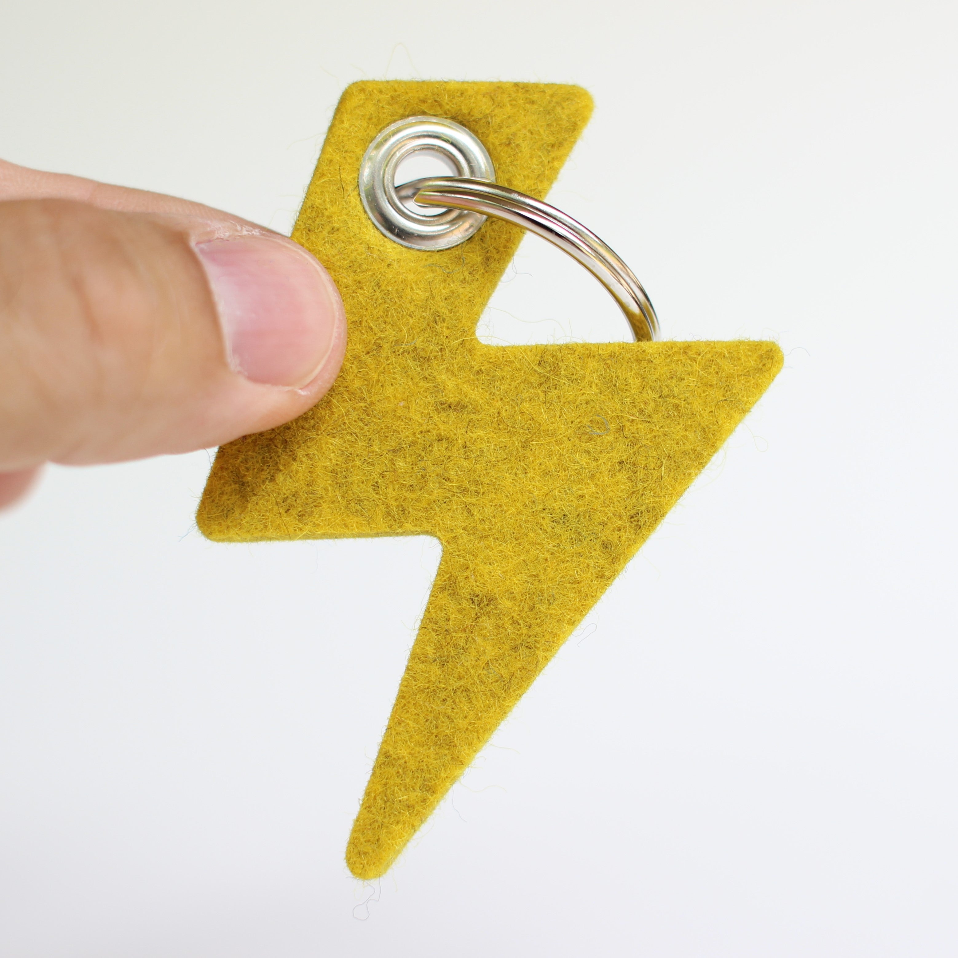 Lightning Bolt Felt Key Fob