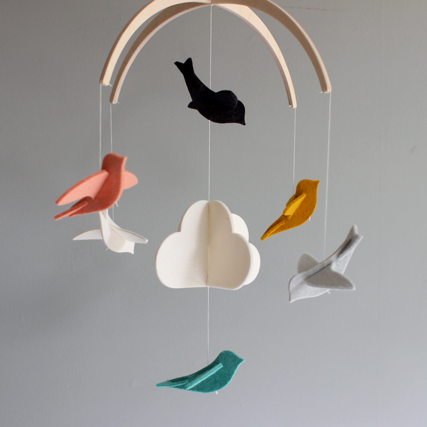 Modern Nursery Mobile, New Baby Mobile, Crib popular Mobile for Baby, Flying Bird Baby G